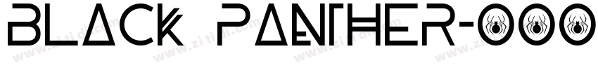 BLACK PANTHER字体转换